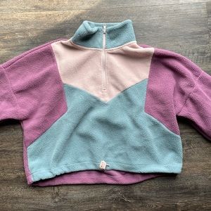 Pacsun cropped sherpa sweater